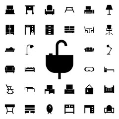 Sink in the bathroom icon. Universal set of furniture for website design and development, app development