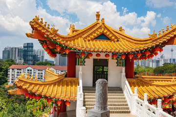 Naklejka premium Thean Hou Temple in Kuala Lumpur during Chinees New Year
