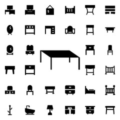 Coffee table icon. Universal set of furniture for website design and development, app development