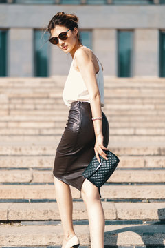 Express leather pencil skirt discount