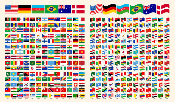 World Flags Names Stock Illustrations – 195 World Flags Names