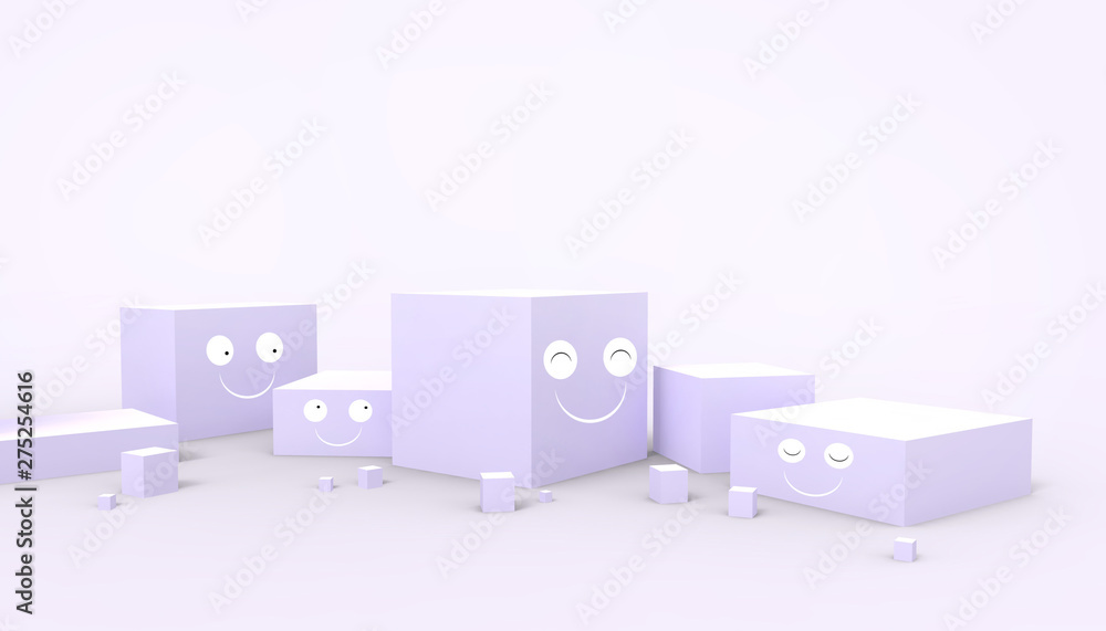 Poster rectangular shape power of the leader concept modern art and contemporary modern art paste purple ba