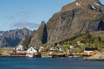 Fototapeta na wymiar Village of Sorvagen, Lofoten Islands, Norway