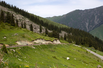 Beautiful views along the road to the mountains