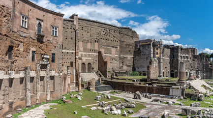 View to the Trajan market in Rome, Italy