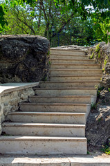 Fototapeta premium Stone staircase in Pyatigorsk.