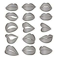 Set  of Lips.Vector illustration. EPS 10