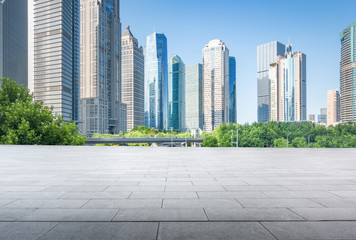 the modern building of the lujiazui financial centre in shanghai china.