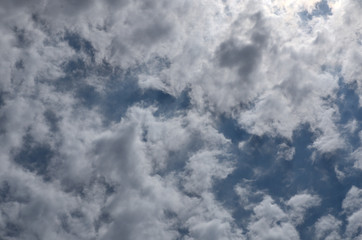 Blue cloudy sky.Background