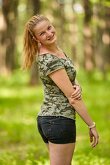 Portrait of a young lady outdoor