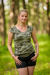 Fototapeta premium Portrait of a young lady outdoor