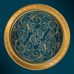 Golden ornate decorative design