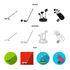 Fototapeta premium Vector illustration of and stick symbol. Collection of and golf stock vector illustration.