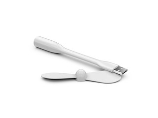 Usb driver fan, mini usb fan mock up template on isolated white background