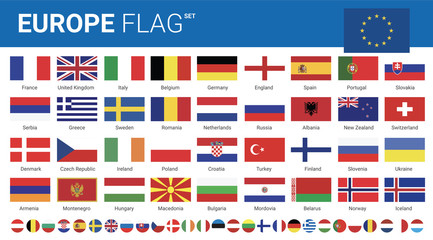 drapeaux Europe