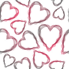 Seamless background with hearts