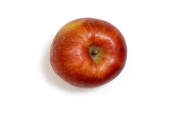 Fresh red apple isolated on white background.