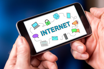 Internet concept on a smartphone