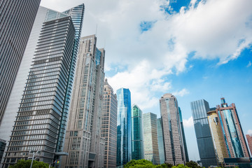 Fototapeta premium the modern building of the lujiazui financial centre in shanghai