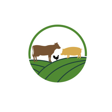 Vector group of animal farm label