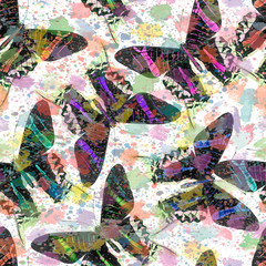 Beautiful seamless pattern with  butterflies. Vector illustration,