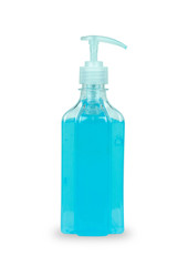 alcohol clean hand pump bottle isolated on white background clipping path