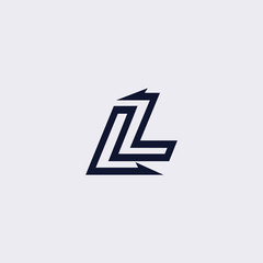 Minimal line letter initial L LL logo. elegant arrow shape font sign. Abstract logotype vector design template for personal identity branding, creative industry, web, business, corporate and company