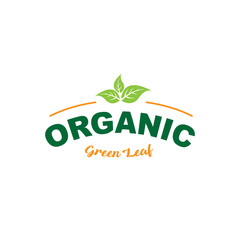 Best quality healthy food logo. Premium quality, vegan, green life, organic products.