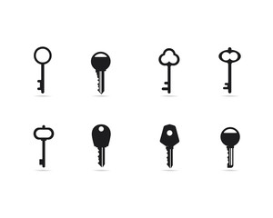 Key vector icon illustration template design 