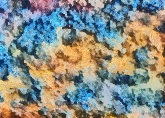 Grunge close up oil painting background. Simple design pattern. Drawn texture. Graphic template for wallpaper or different digital products creation. Macro paint strokes.