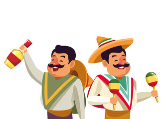 mexican traditional culture icon cartoon