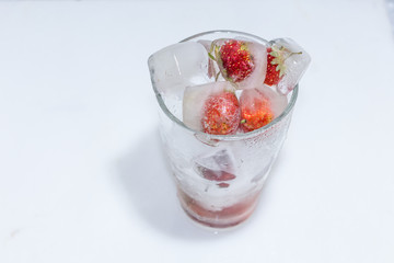 Frozen strawberry smoothie