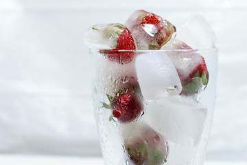 Frozen strawberry smoothie