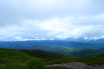 Obraz premium landscape with mountains and clouds