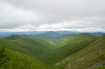 Obraz premium landscape with mountains and clouds