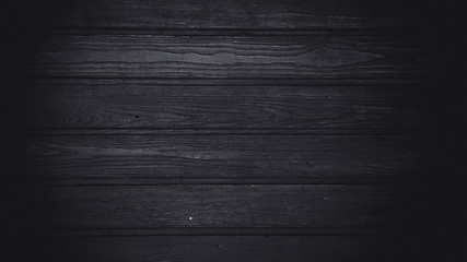 Naklejka premium Schwarze Holztextur Holzwand mit Bretter rustikal, verwittert, dunkel, shabby vintgage retro schwarzwald