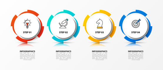 Infographic design template. Creative concept with 4 steps