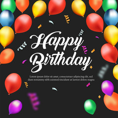 Happy Birthday Invitation Background Template