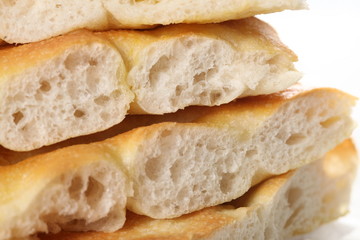close up on traditional italian  focaccia with copy space for your text