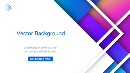 Abstract Colorful Background. Geometric Vector Illustration. Aspect Ratio 16:9. EPS 10 Format.