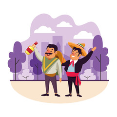 mexican traditional culture icon cartoon