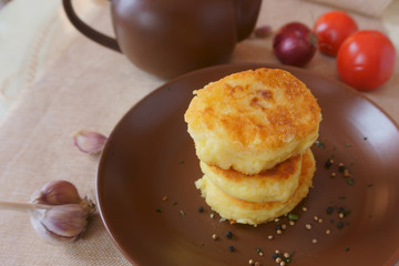 healthy pancakes from vegetables and potatoes