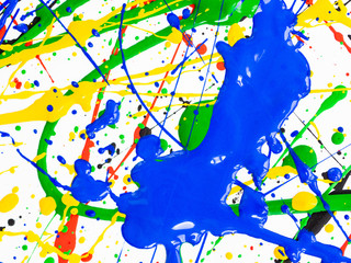Abstract art creative background.Abstract art of splashes and drips watercolors background.