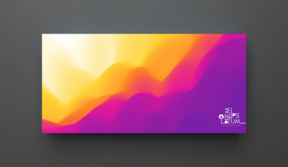 Creative design template with vibrant gradients. 3d vector Illustration for advertising, marketing, presentation. Perspective view.