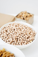 chickpeas, walnuts and penne rigate