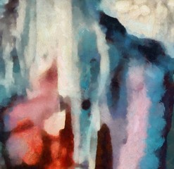 Large colorful splashes of paint on canvas, unique design elements, original grunge texture in very high resolution, deep colors digital background, textured oil template.