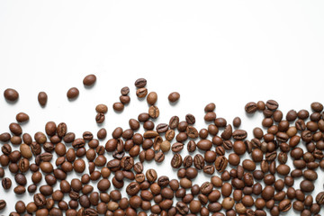 coffee beans on a white background.