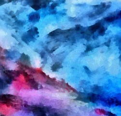 Abstract art painted texture background. Textured oil strokes and splashes on canvas. Simple creativity pattern for design. Close up macro palette in mixed colors. Original grunge backdrop.