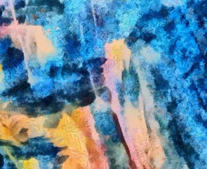 Abstract art painted texture background. Textured oil strokes and splashes on canvas. Simple creativity pattern for design. Close up macro palette in mixed colors. Original grunge backdrop.