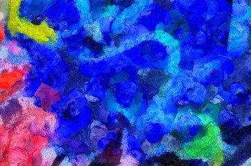 Abstract art painted texture background. Textured oil strokes and splashes on canvas. Simple creativity pattern for design. Close up macro palette in mixed colors. Original grunge backdrop.